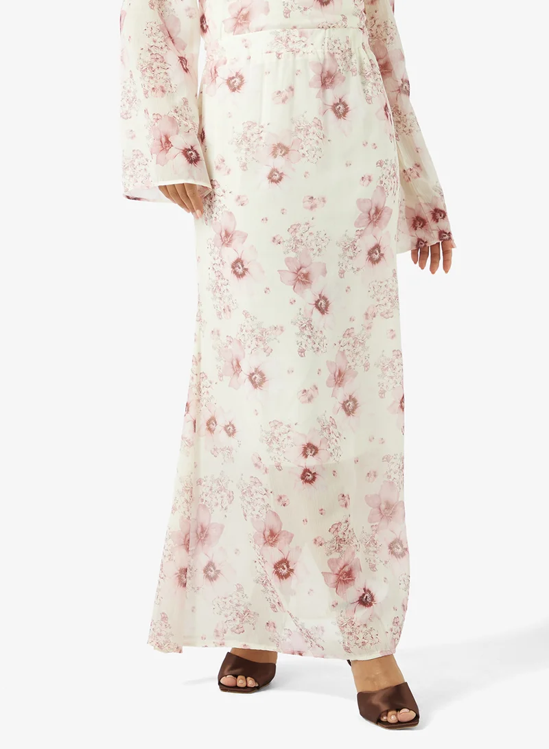 Khizana  Floral Print Skirt Set for Women | Best Price UAE